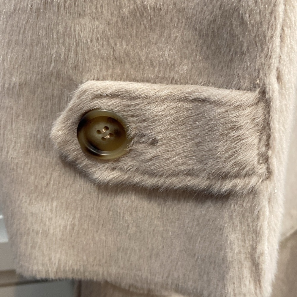 J.McLaughlin NWT Women Quay Reversible Faux Fur Coat Lt_sand-solid Small - Picture 4 of 11